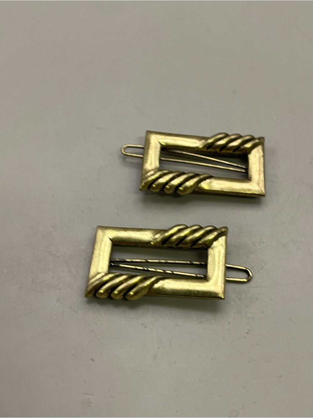 Vintage 80s 90s Gold Hair Accessories Lot 9pc Side Comb Barrettes Bobby Pins - Picture 4 of 7